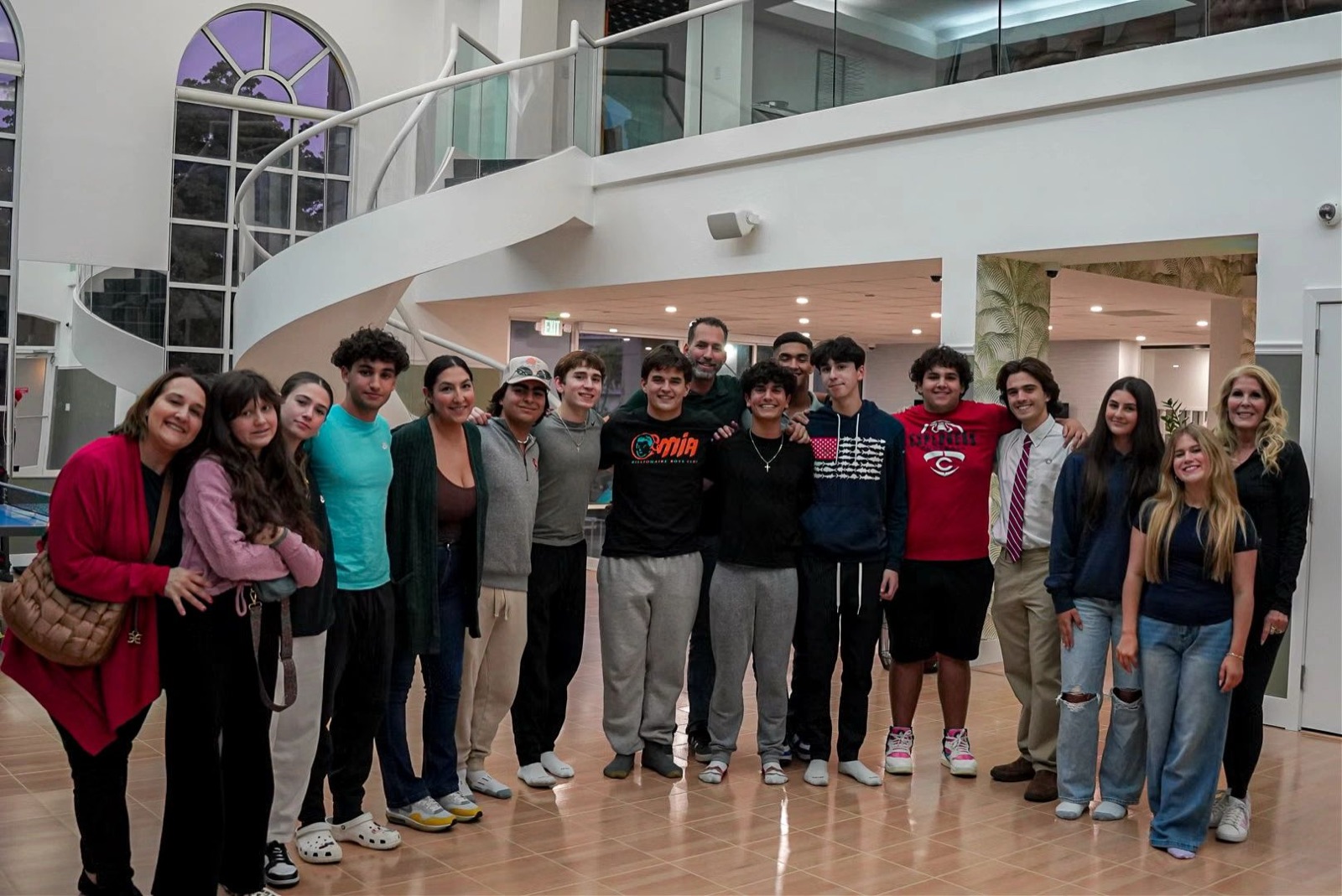 A Connect group together after a session